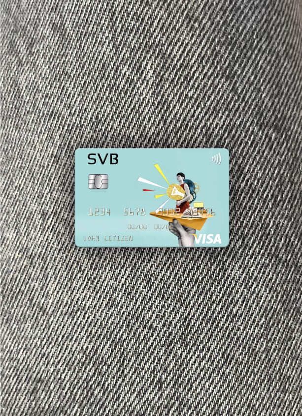 Download USA SVB Financial Group visa card photolook front Photoshop template